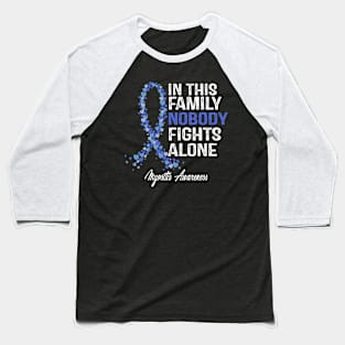 In This Family Nobody Fights Alone Myositis Awareness Baseball T-Shirt